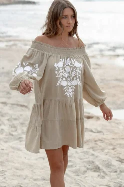 Tunic Elena Bordado Sand
