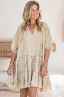 Tunic Ida Cuadros Sand