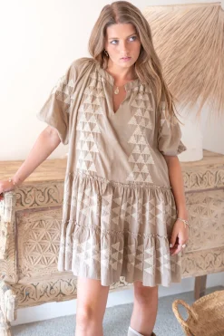 Tunic Ida Cuadros Taupe