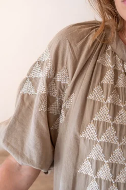 Tunic Ida Cuadros Taupe