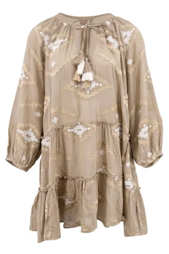 Tunic Ida Ethnic Taupe Print