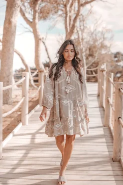 Tunic Ida Ethnic Taupe Print