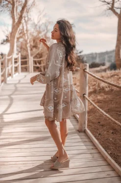 Tunic Ida Ethnic Taupe Print