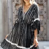 Tunic Isabella Crochet Black Tie Dye