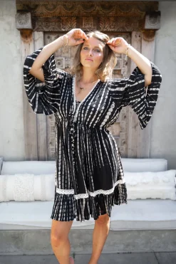 Tunic Isabella Crochet Black Tie Dye