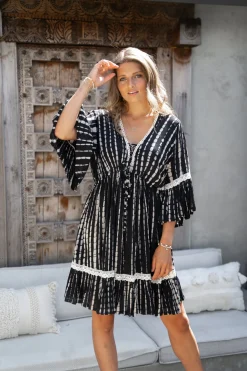 Tunic Isabella Crochet Black Tie Dye