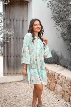Tuniek Alise Flower Aqua