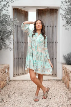 Tuniek Alise Flower Aqua