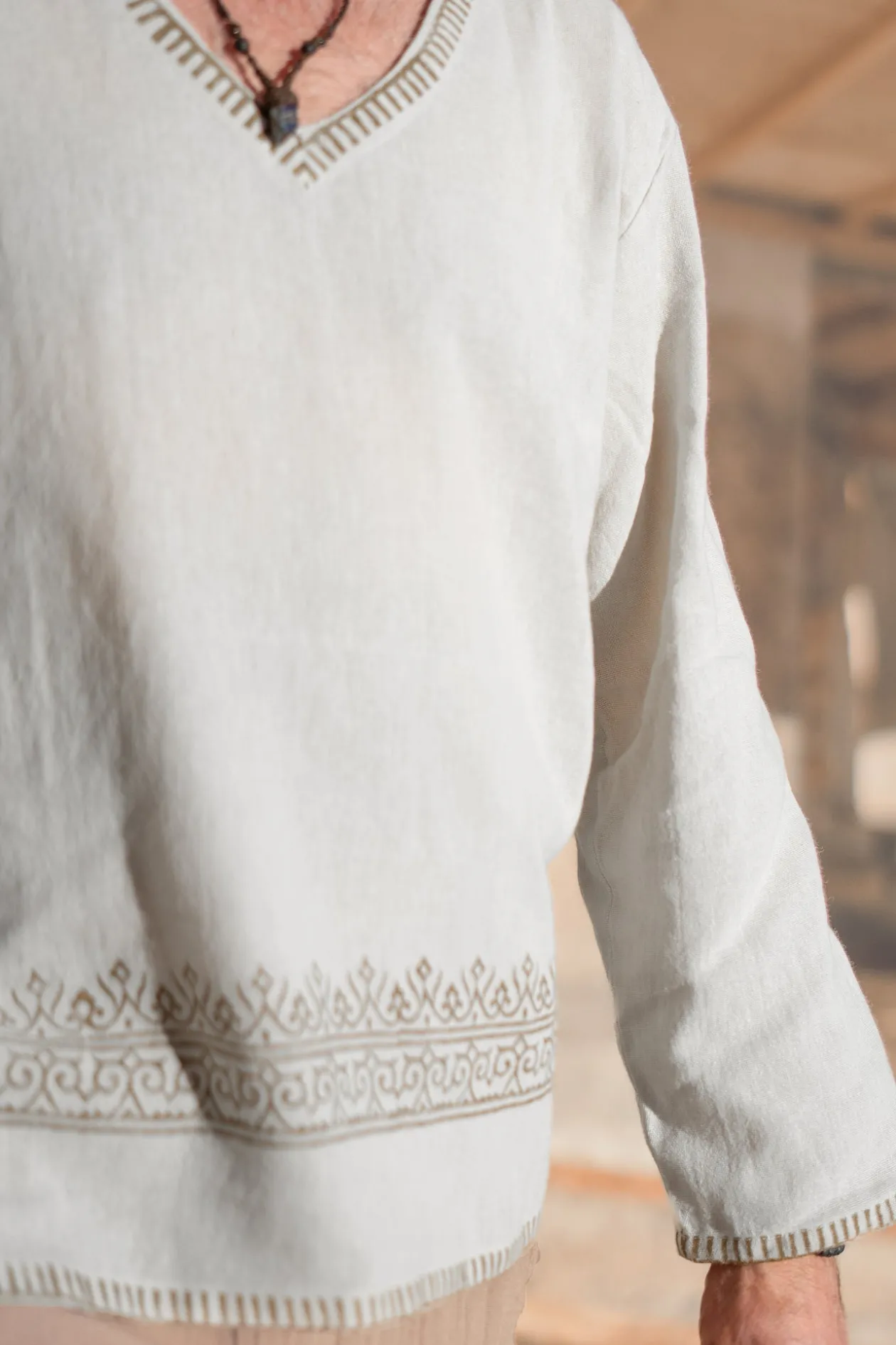 V-neck Shirt Raf Ivory