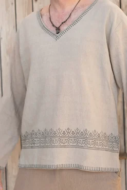 V-neck Shirt Raf Sand