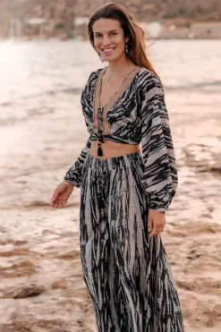 Wide Pants Emika Black Print