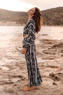 Wide Pants Emika Black Print