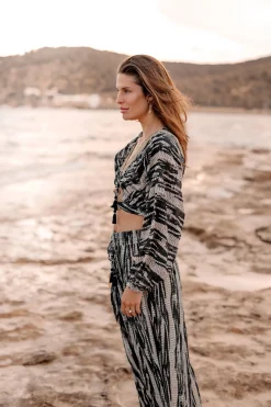 Wide Pants Emika Black Print
