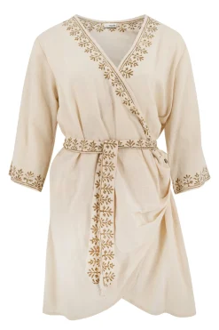 Wrap Dress Soof Scorva Ecru
