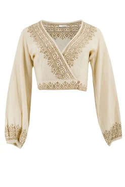 Wrap Top Adri Scorva Ecru