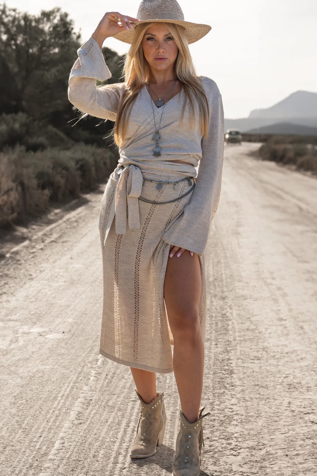 Zoey Knitted Wrap Skirt